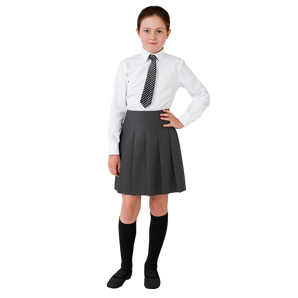 High Waist Round Pleated Skirt