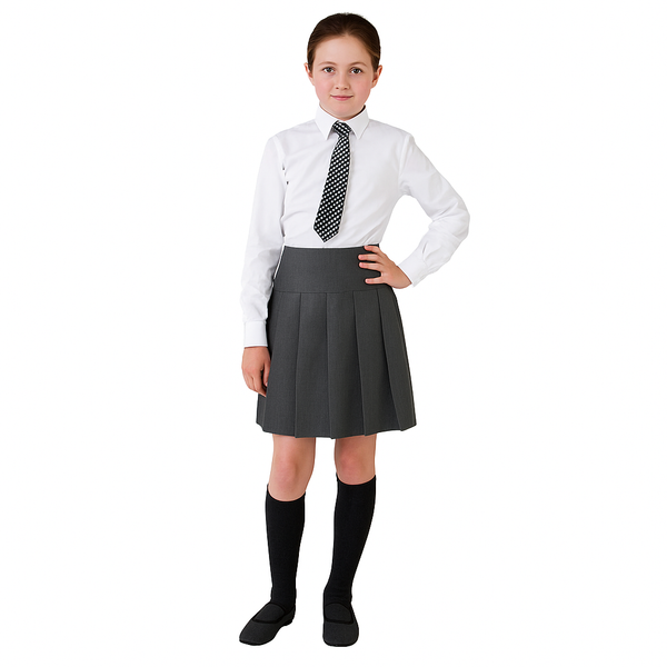 High Waist Round Pleated Skirt