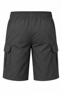 Boys Half Elastic Adjustable Waist Cargo School Shorts