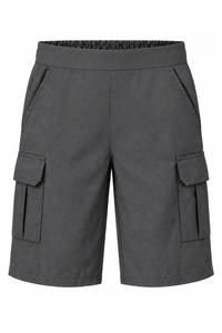 Boys Half Elastic Adjustable Waist Cargo School Shorts