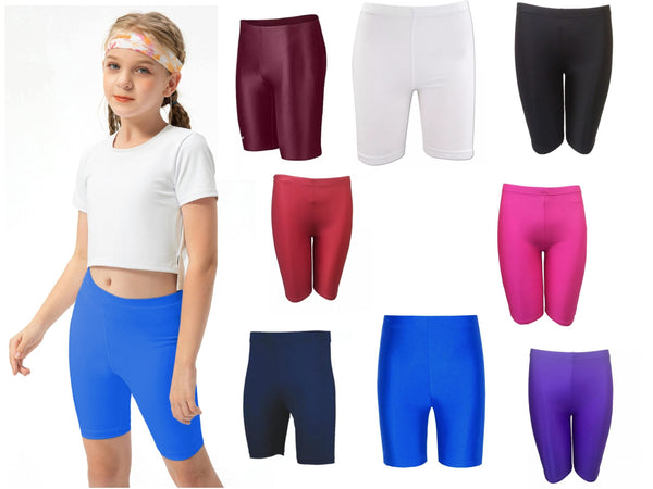 Kids/Boys/Girls Lycra Cycling Sports School Shorts