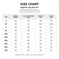 Boys Half Elastic Waist Plus Size Regular Leg School Trousers | Small-7XL