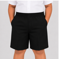 Half Elastic Waist Plus Fit Pull Up School Shorts
