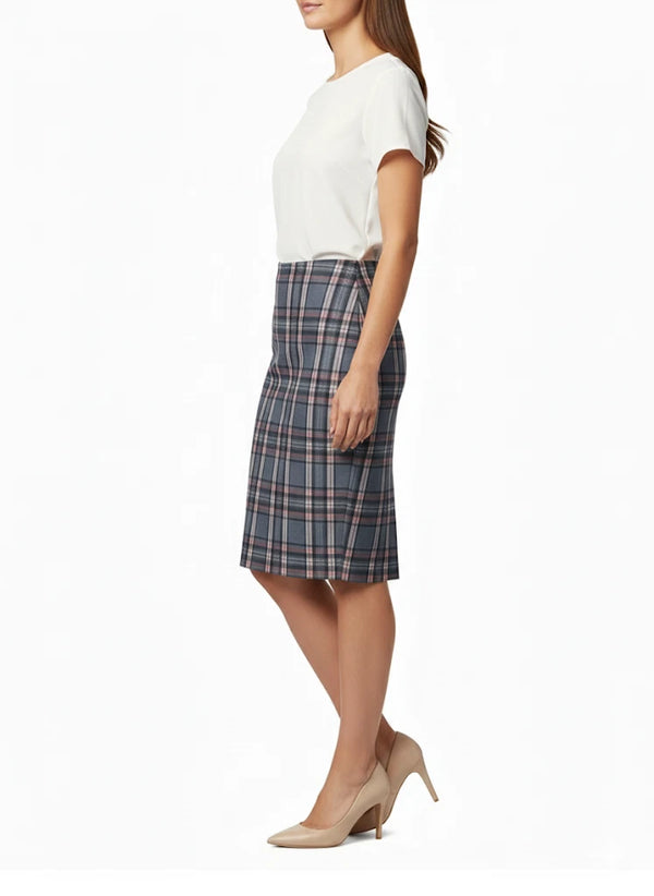Ladies Pull-On Scuba Pencil Skirt