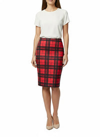 Ladies Pull-On Scuba Pencil Skirt