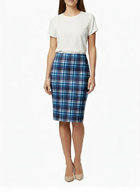 Ladies Pull-On Scuba Pencil Skirt