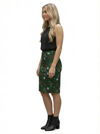 Ladies Pull-On Scuba Pencil Skirt