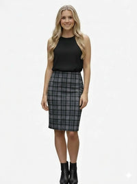 Ladies Pull-On Scuba Pencil Skirt