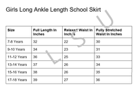 Ankle Length Long Maxi Skirt