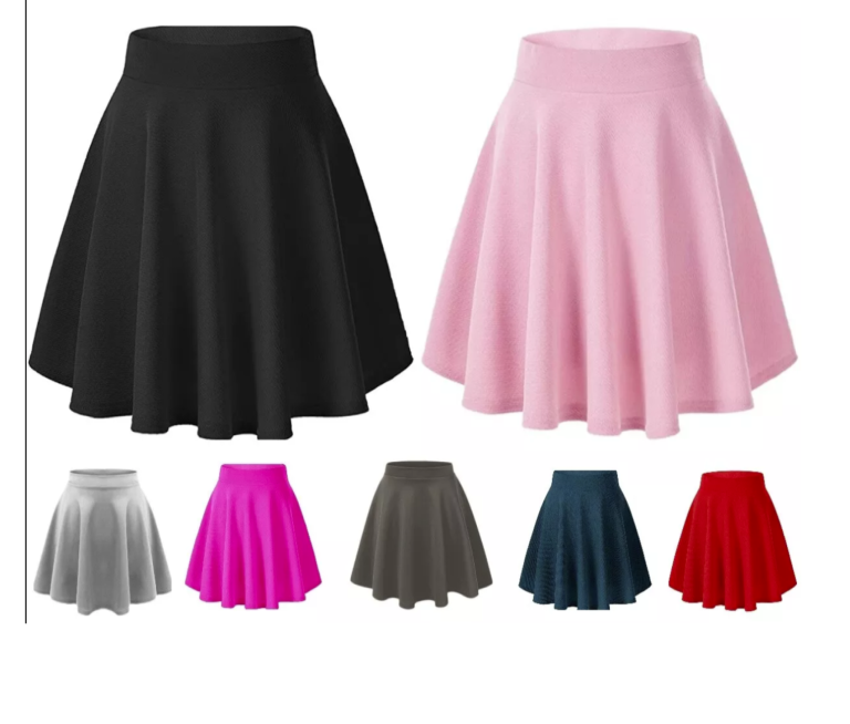 Skater Skirt High Waist Mini Skirt Girls Women